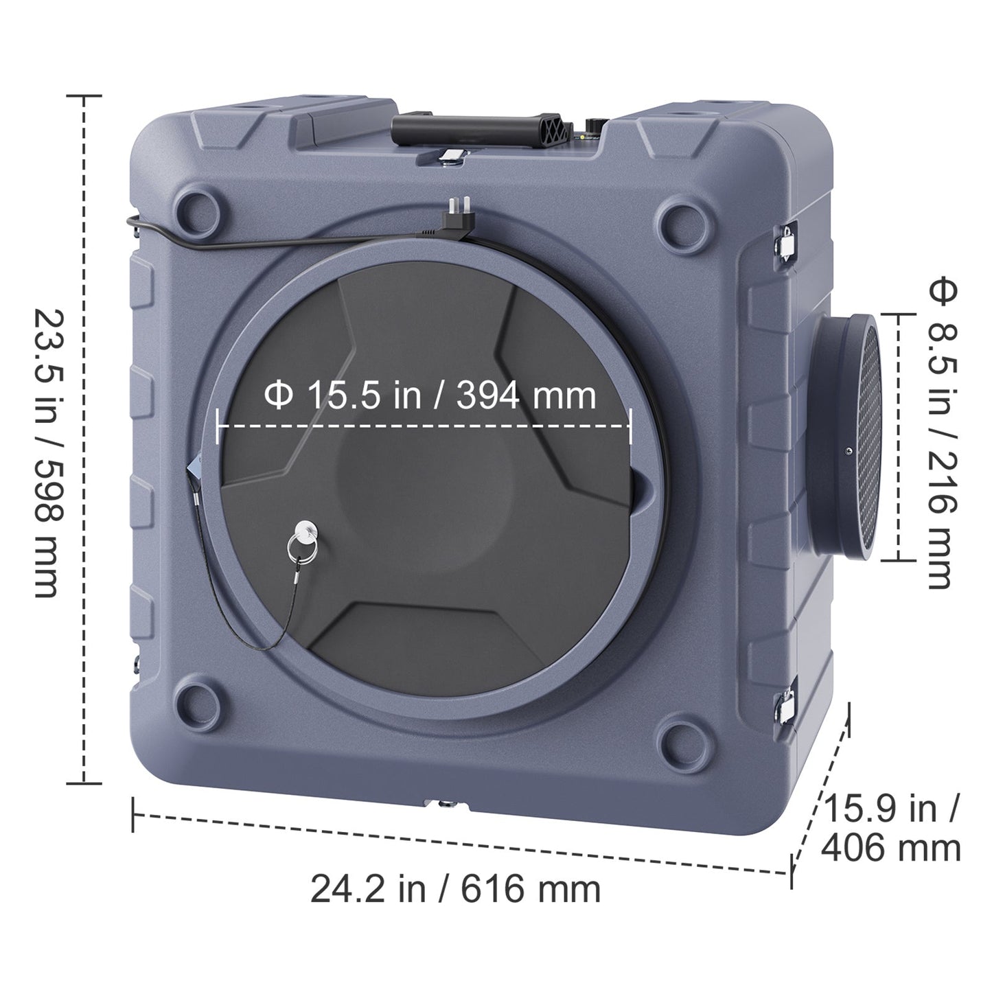 Air Scrubber with 3-Stage Filtration and 550 CFM Airflow