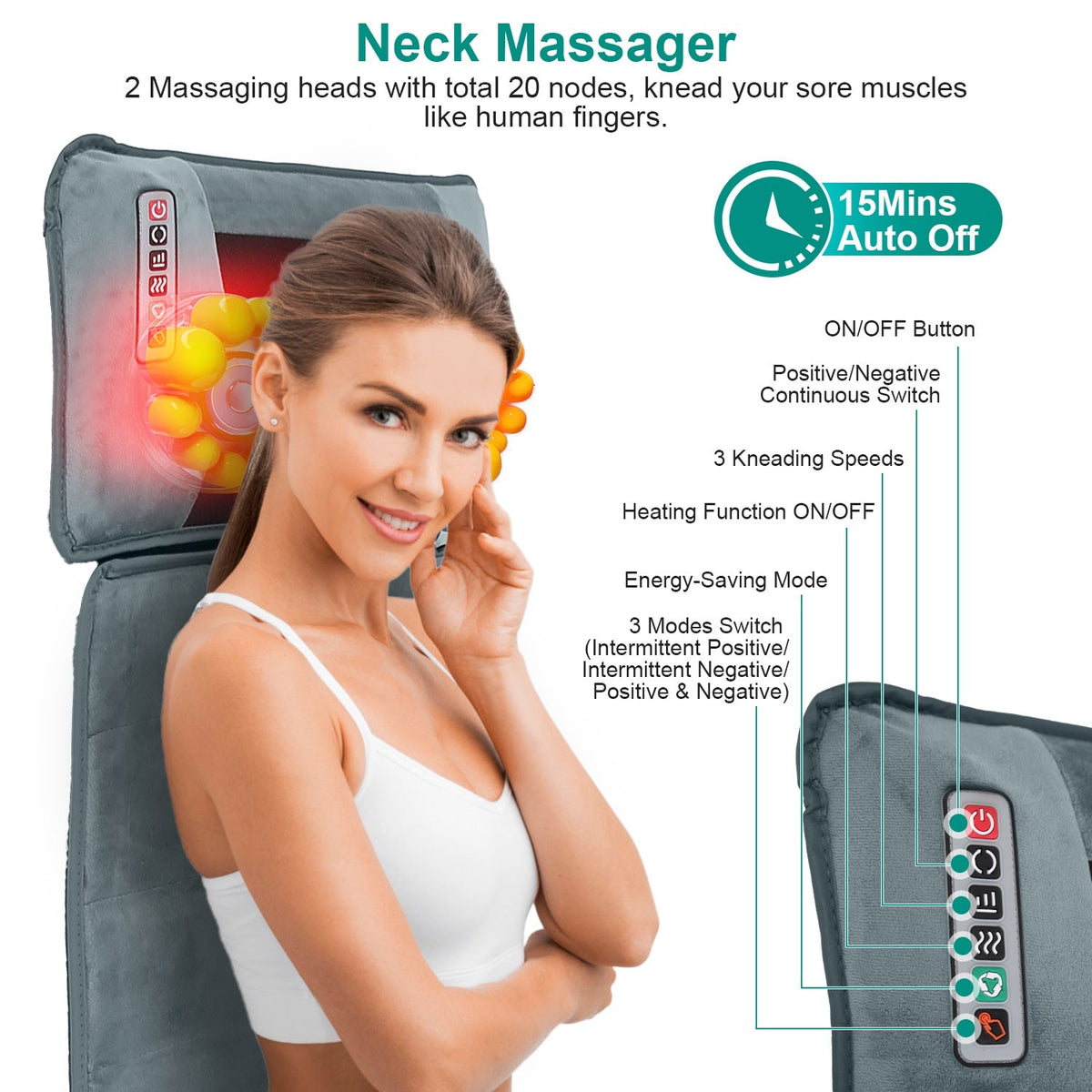 Full Body Electric Massage Mat with Heat & Vibration