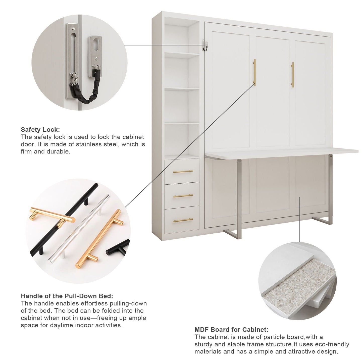 Folding Vertical Murphy Wall Bed
