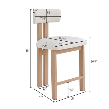 26.5'' Stylish Round Stools with Low Back