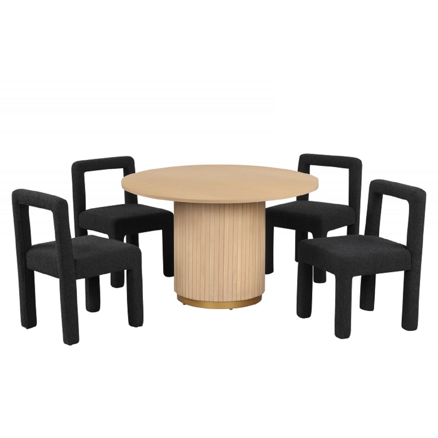 Dining Chairs With Square Open Back (Set of 2)