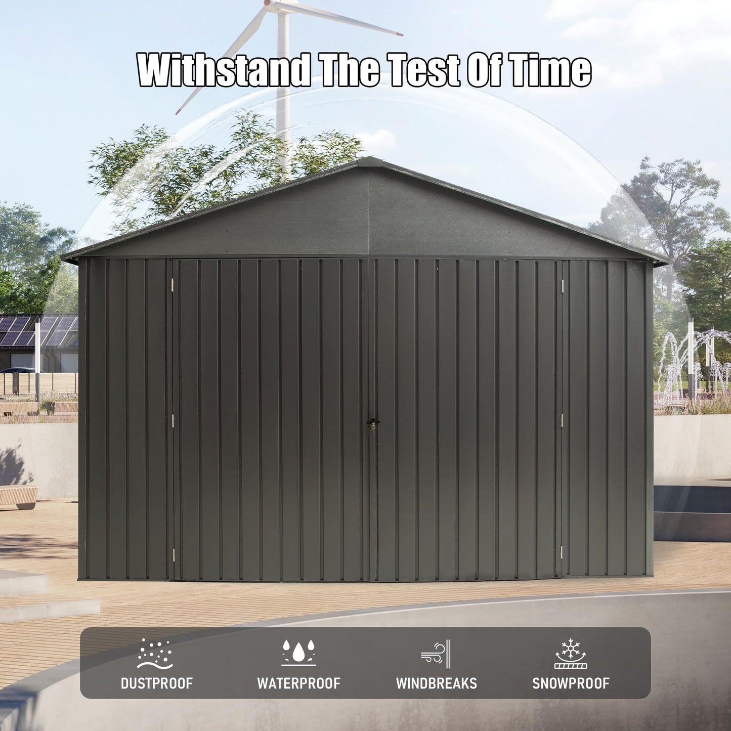 12x20ft Outdoor Metal Garage Shed