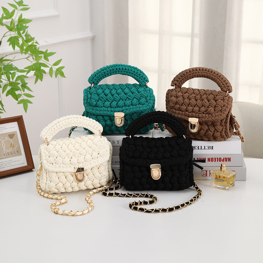 Handwoven Womens Tote Bag Minimalist Style