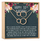 30th Birthday Necklace, Multiple Styles