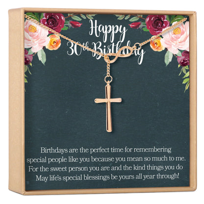 30th Birthday Necklace, Multiple Styles