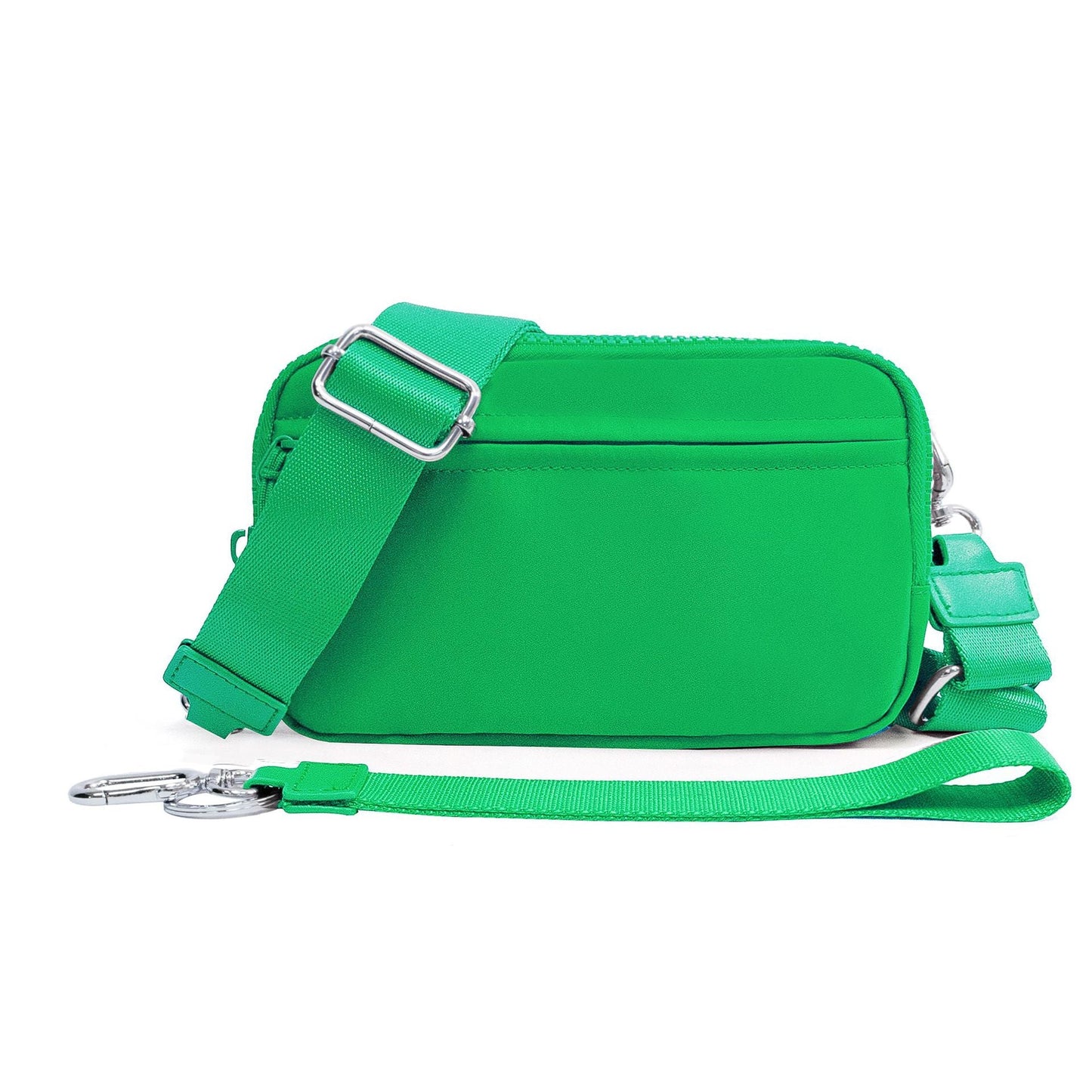 Mens Double-Layer Polyester Waterproof Crossbody Waist Bag