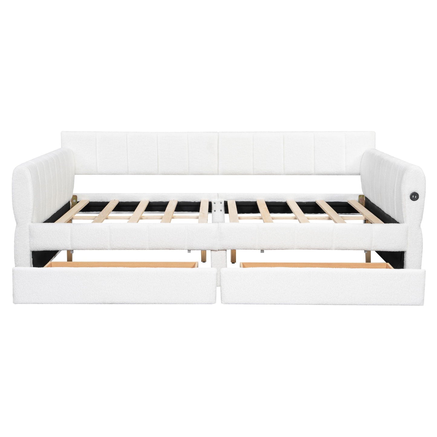 Upholstered Platform Bed With USB Charging