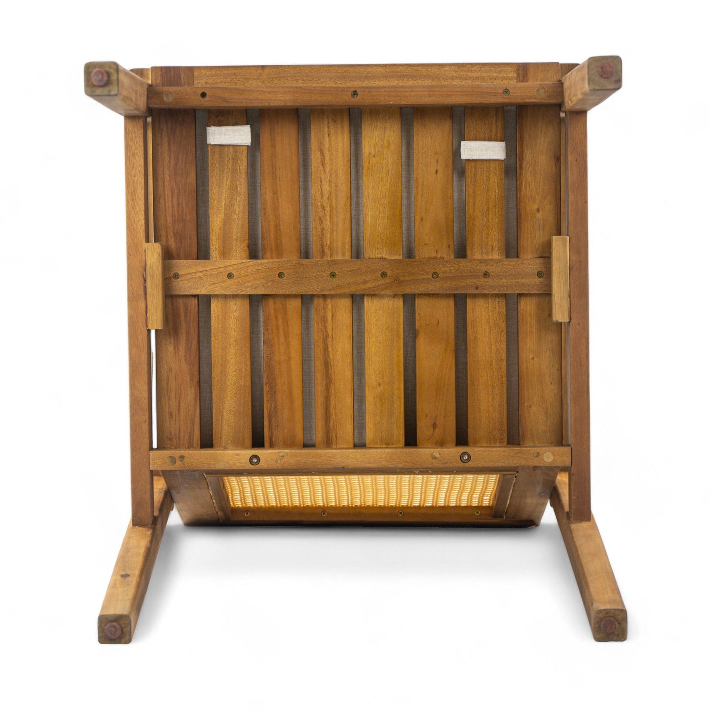 Preston Outdoor Dining Chair With Cushion Set of 2 - Teak / Beige