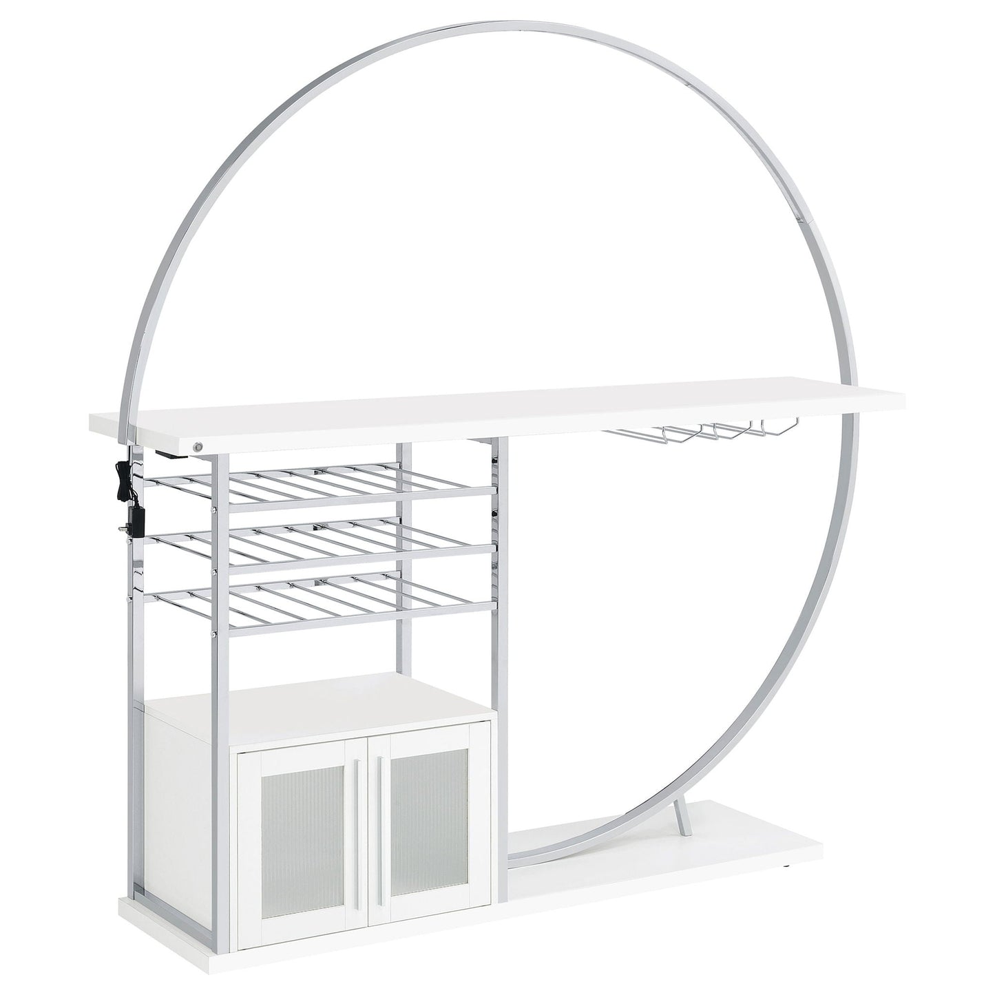 Casey - 2 Door Home Bar Storage Bar With Customizable Lighting - White