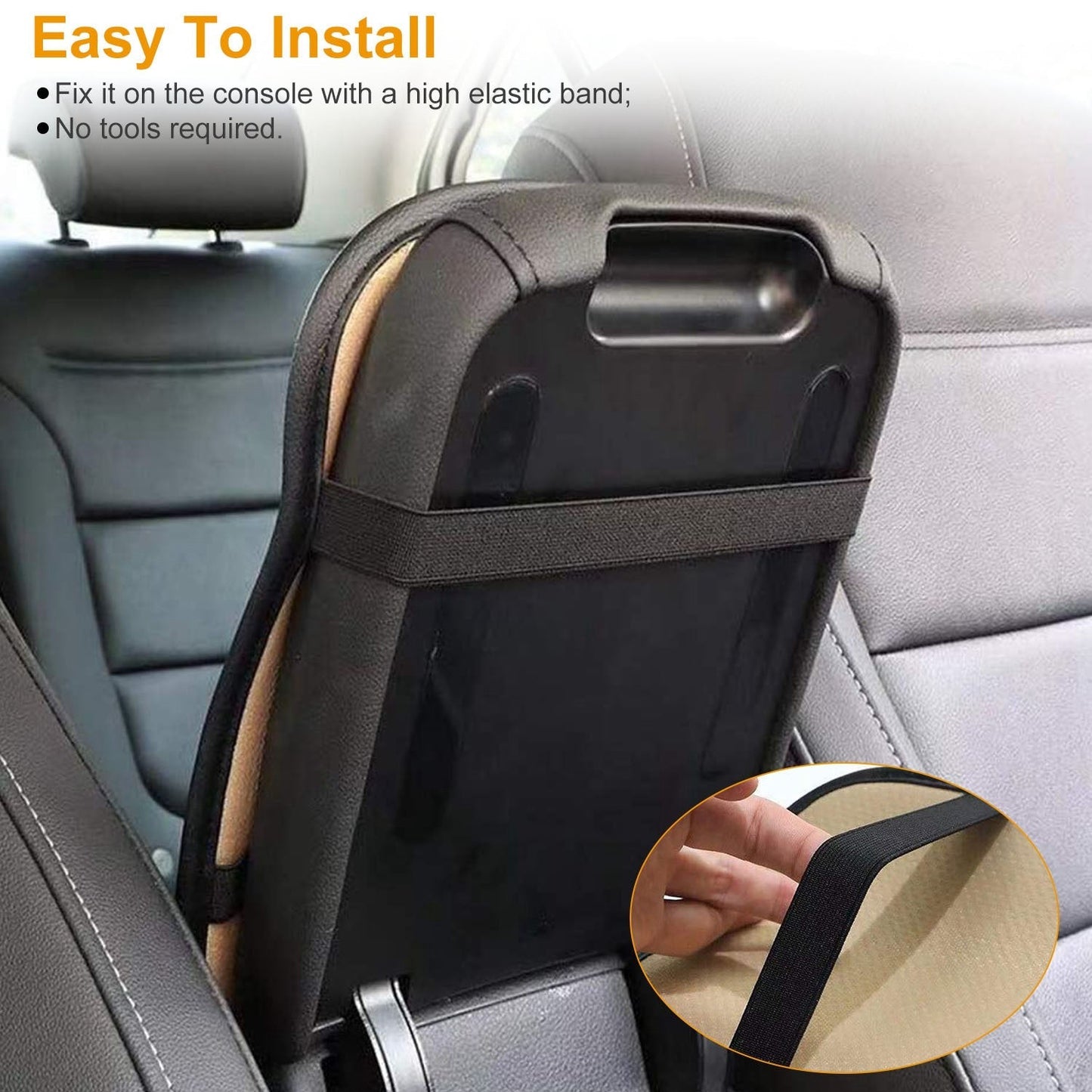 Car Armrest Pad Cover PU Leather Auto Center Console Seat Box Cover Protector Car Accessories Armrest Cushion Pad Fit For Vehicle SUV Truck Car
