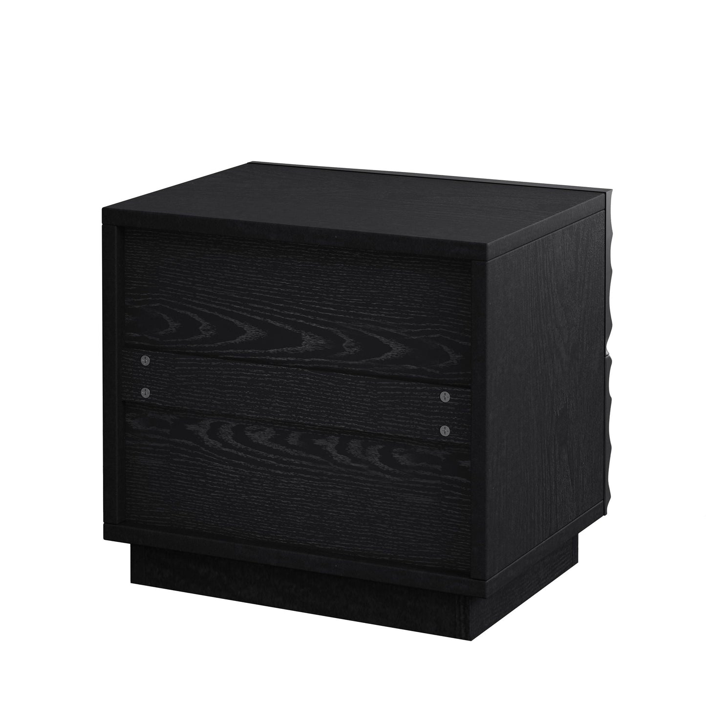 Nightstands, Bedside Table With 2 Drawers (Set of 2) - Black