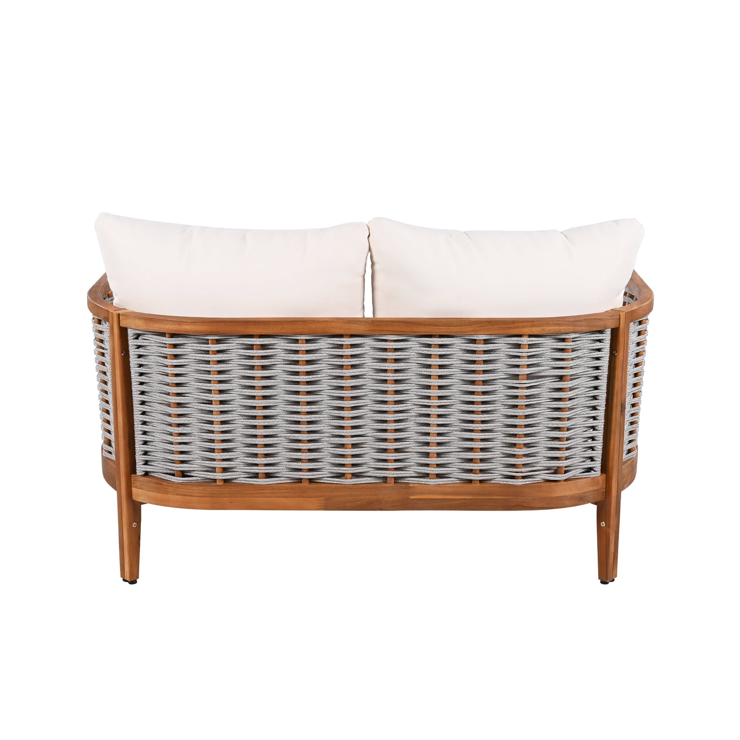 Outdoor Unique Tub Design 4-Seat Sofa Set with Woven Rope