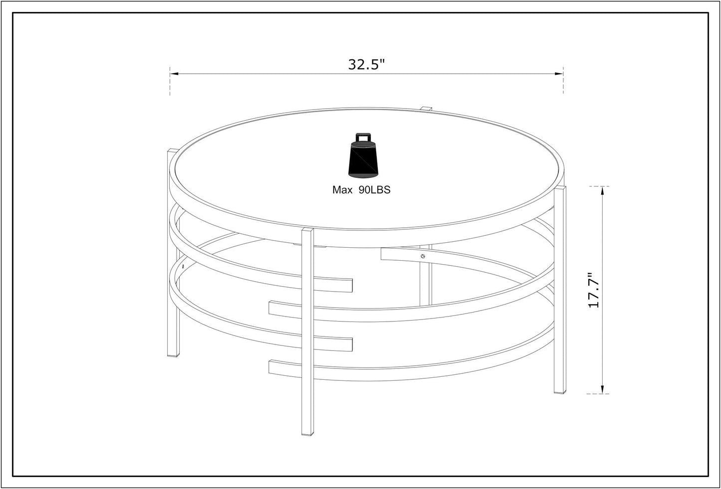 Elegant Round Table With Sintered Stone Top & Sturdy Metal Frame