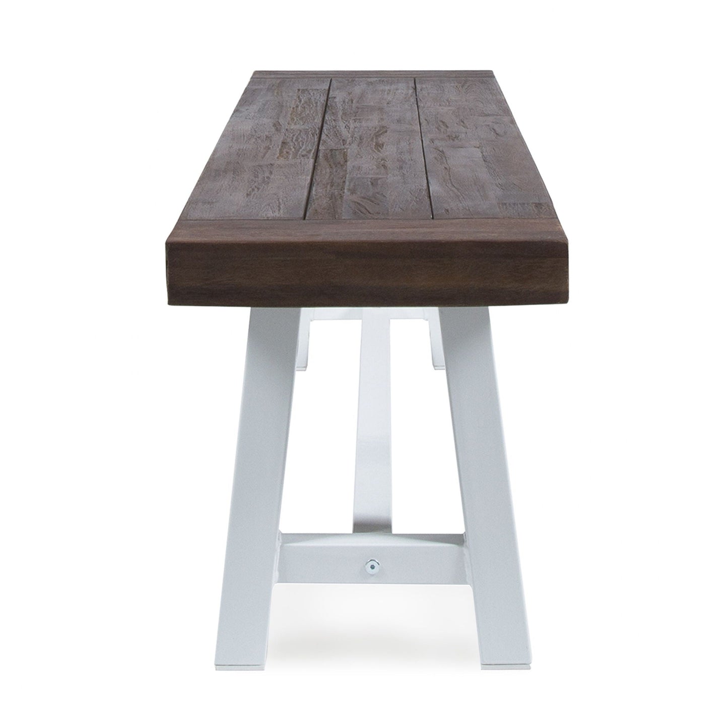 Tranquilizer Outdoor Acacia Wood Bench With Slat Panel Design