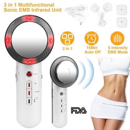 Ultrasonic Body Shaping Machine 3 in 1 Multifunctional EMS Infrared Massager Fat Remover For Belly Waist Leg Arm Skincare