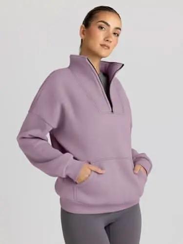 Oversized Half Zip Sweatshirt Cozy by Love Salve