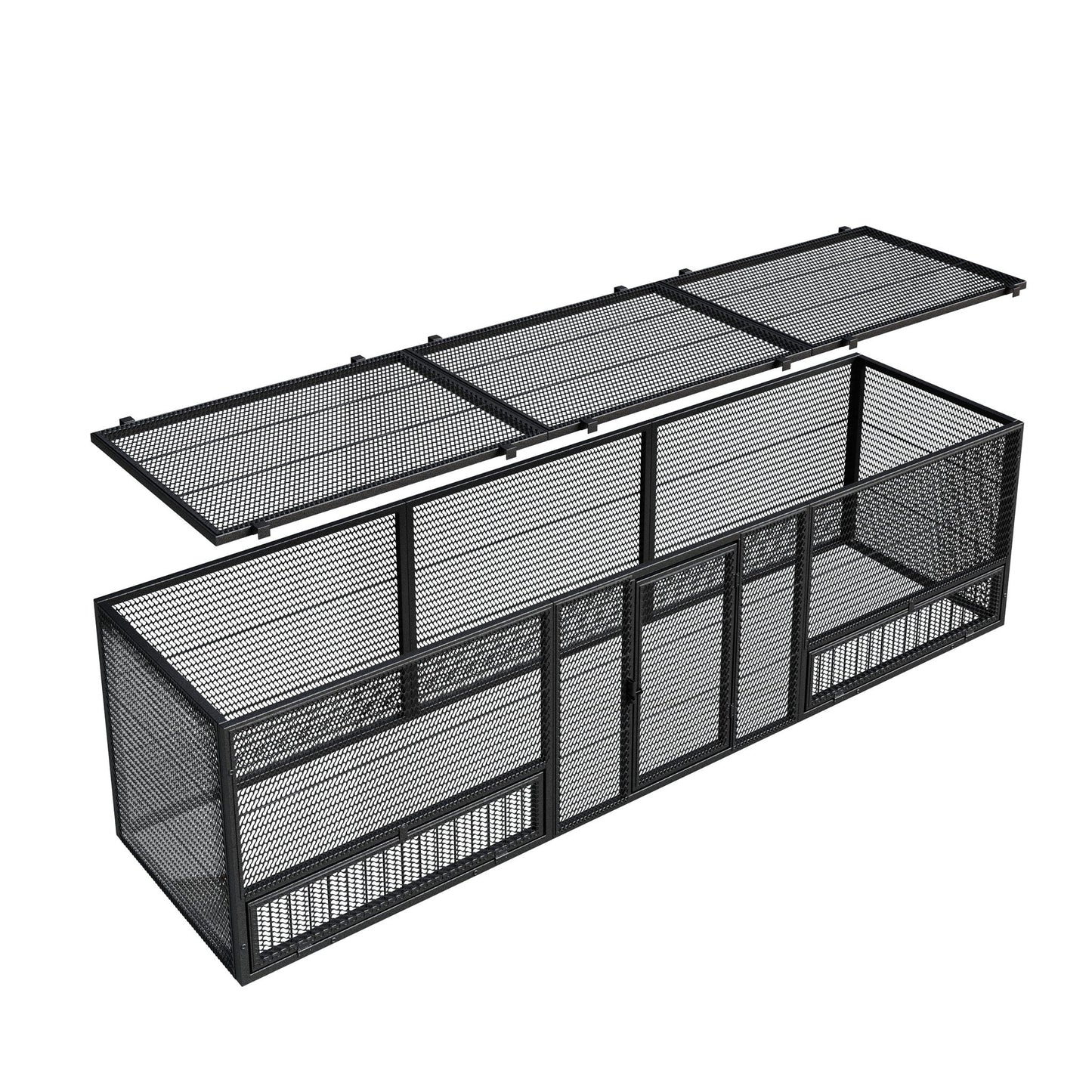 Thickened Chicken Coop For Outdoor - Black / Silver