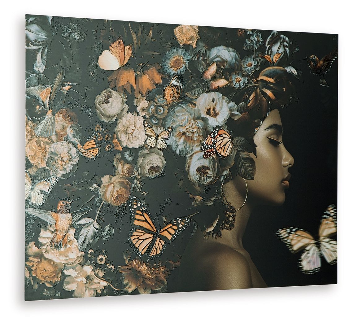 Valfer - Wall Art - Orange / Black / White