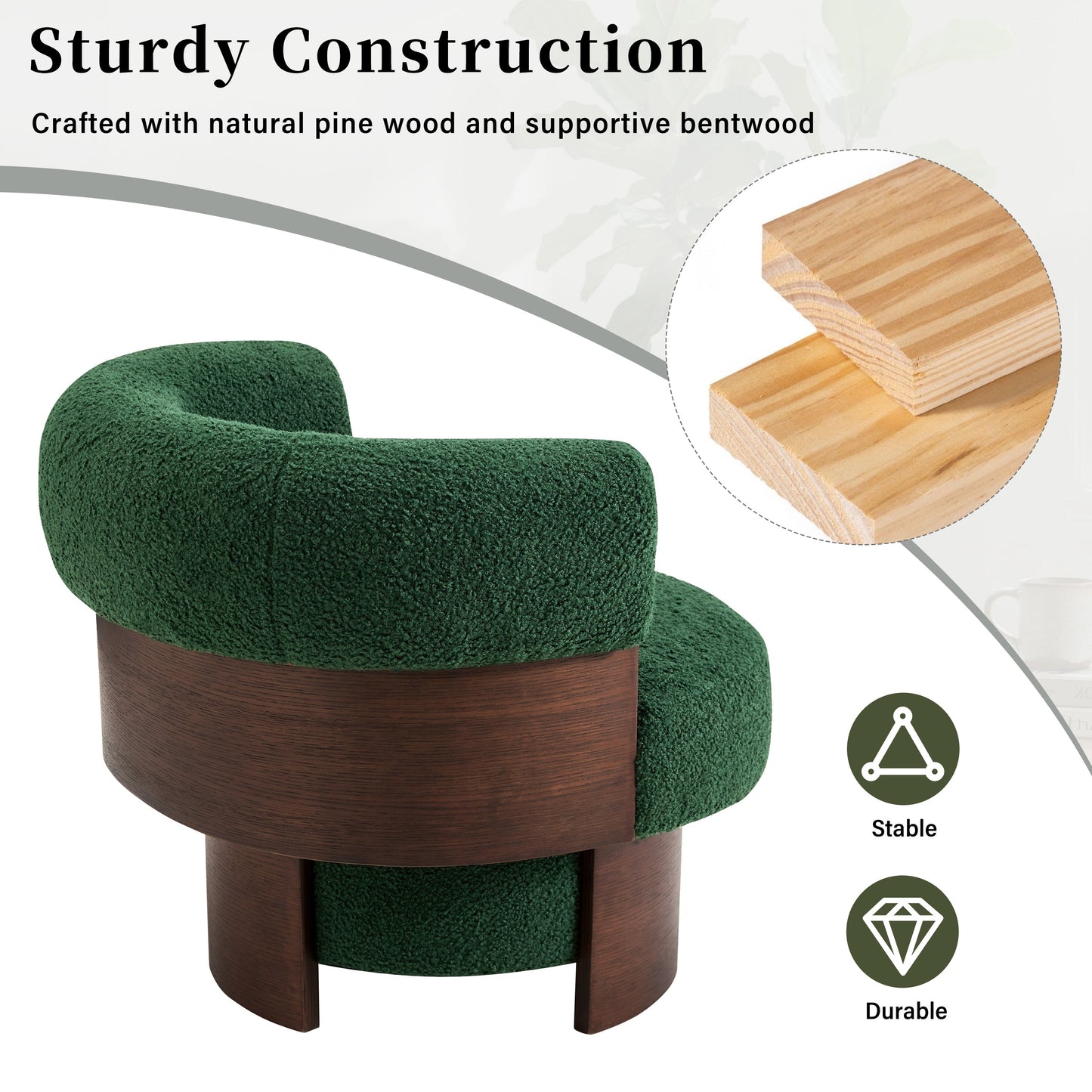 Modern 32" Wide Curved Sculptural Swivel Barrel Chairs - Set of 2