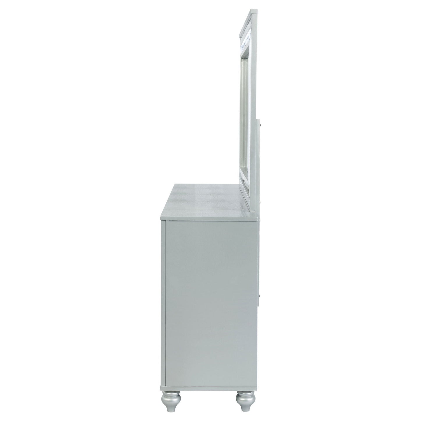 Arabesque - 6 Drawer Dresser With Mirror - Silver