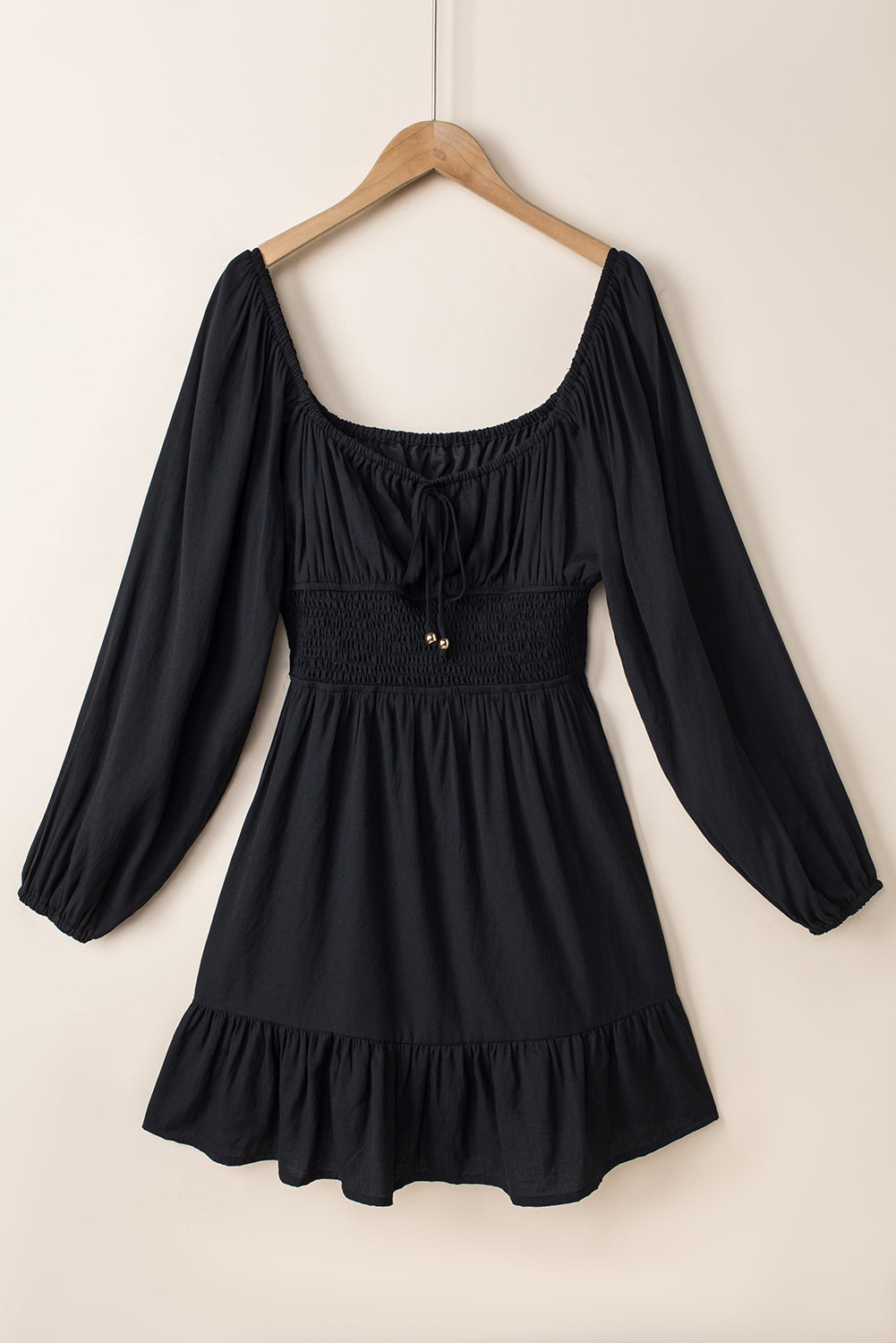 Tatum Drawstring Ruffle Mini Dress