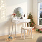 Liannon Contemporary Wood Vanity and Stool Set