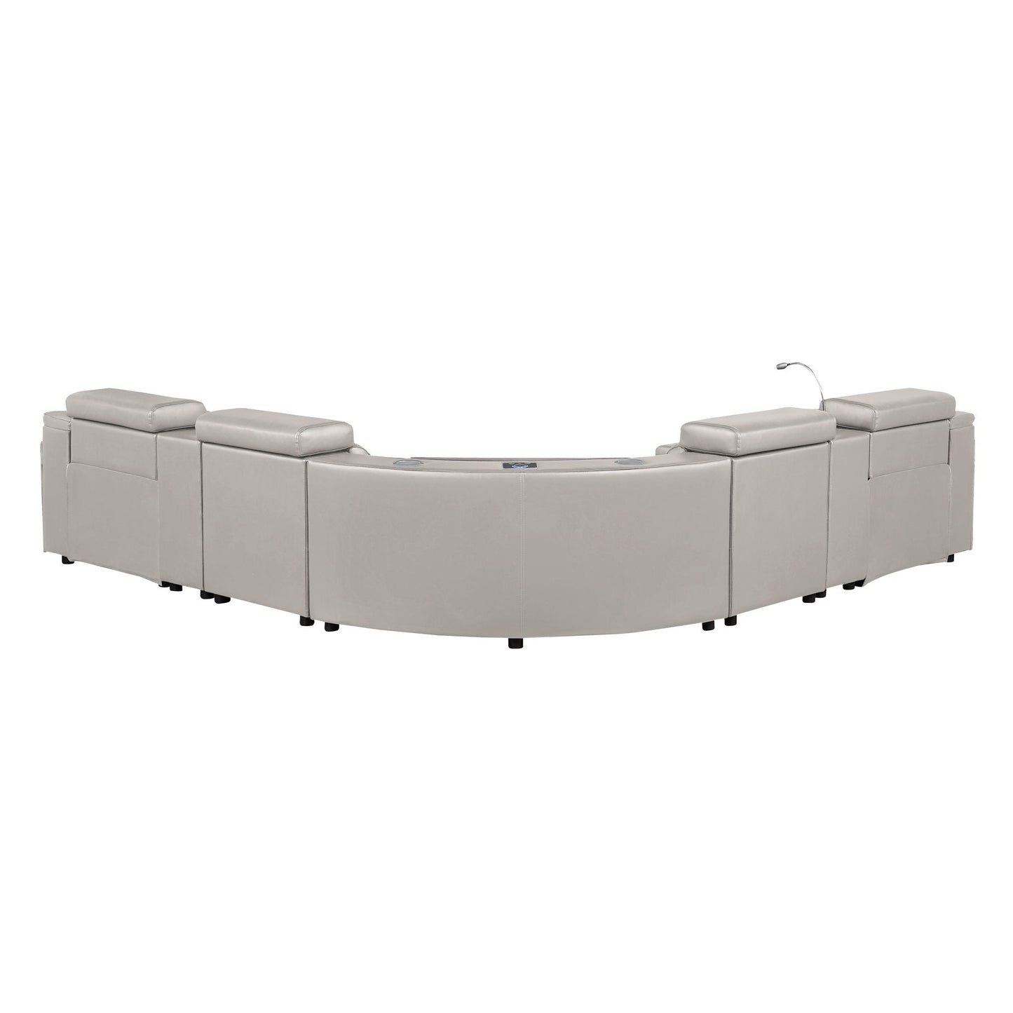 Nova - Sectional With Bluetooth Speaker, LED And Lifting Wine Cabinet