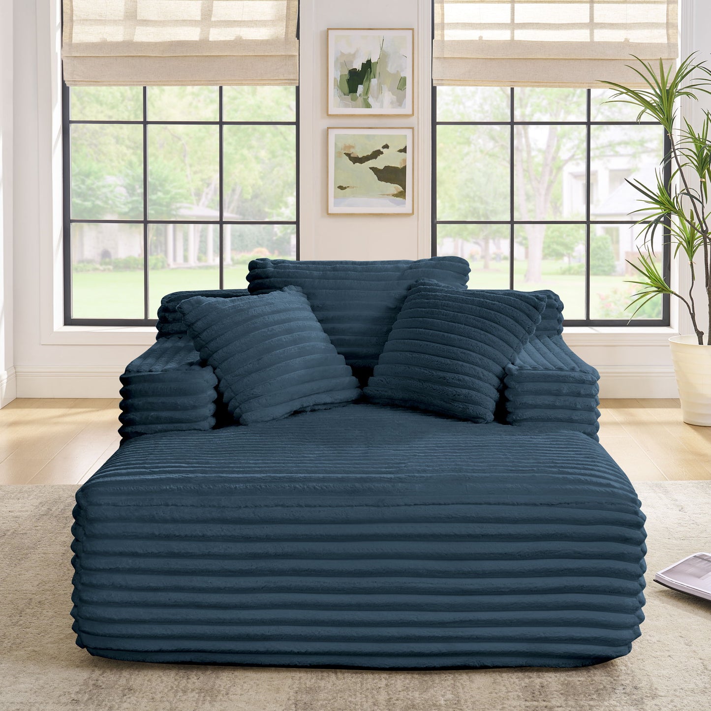 Chaise Lounge Sofa Bed With Deep Seat For Living Room
