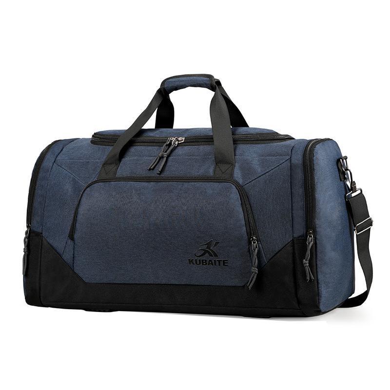 Multifunctional Solid-color Gym Bag With Large Capacity And Dry-wet Separation