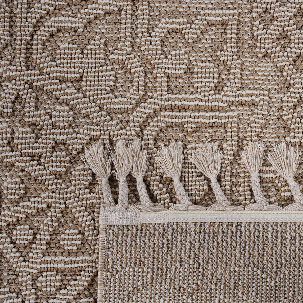 Guros - 8' X 10' Medallion Indoor / Outdoor Area Rug - Beige