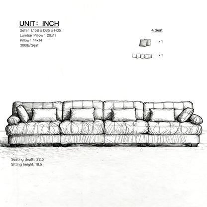 Modular Sectional Sofa Cloud Couch