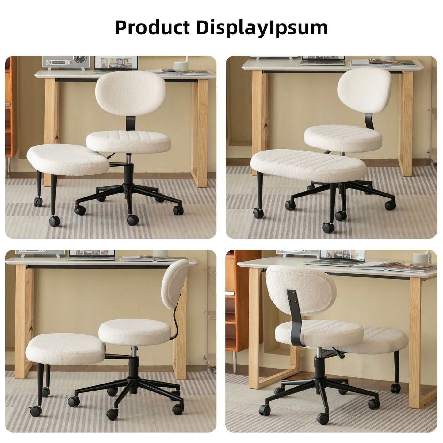 Ergonomic Cross Legged Office Chair With Back Support