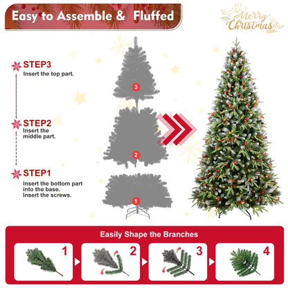 6FT Christmas Tree with 350 Warm Lights