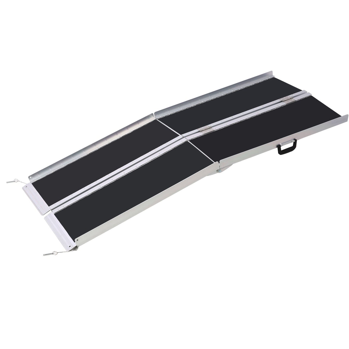 Portable And Foldable Wheelchair Ramp With Non-Skid Surface