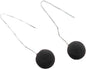Faux Fur Pom Pom Tassel Drop Dangle Earrings Set