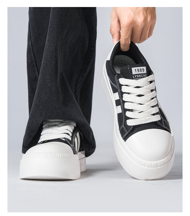 2026 New Height Increasing Men's Shoes, Summer Breathable Casual Platform Sneakers, Versatile Trendy Work Shoes