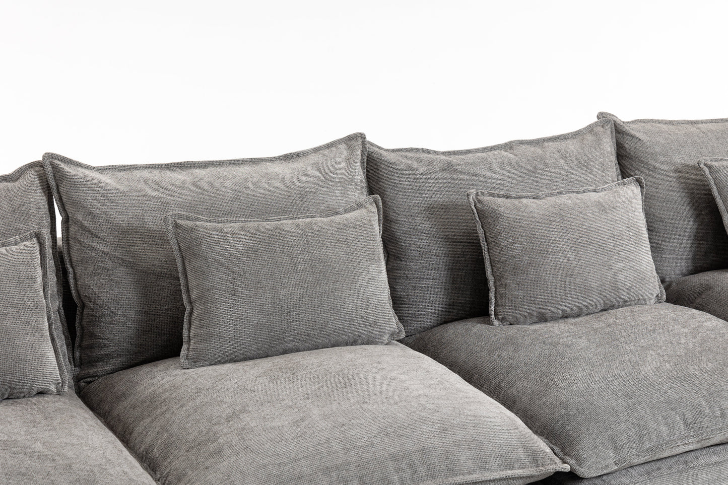 129.8" Width Modular Sectional Sofa with 2 Ottomans