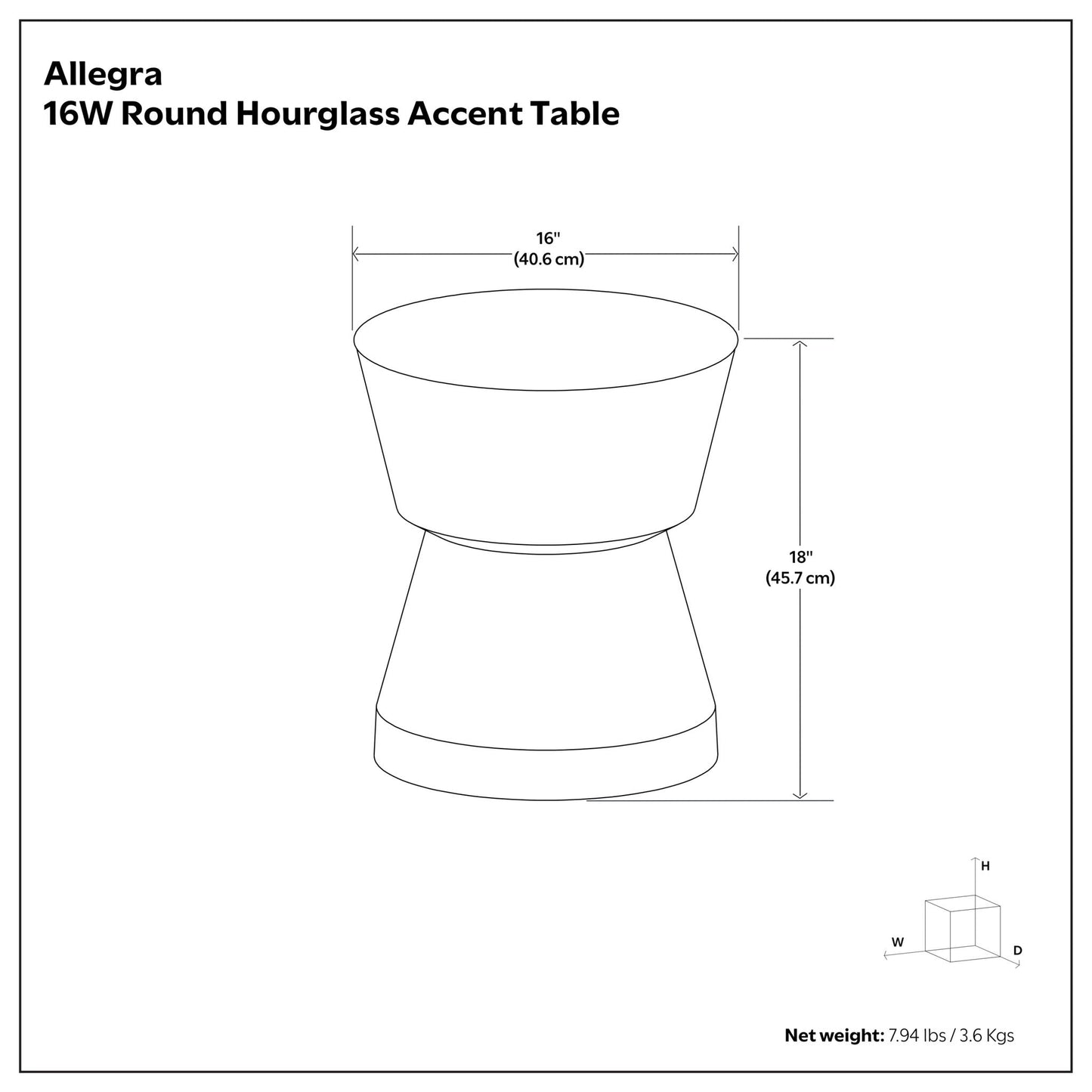 Allegra - Side Table - Antique Brass