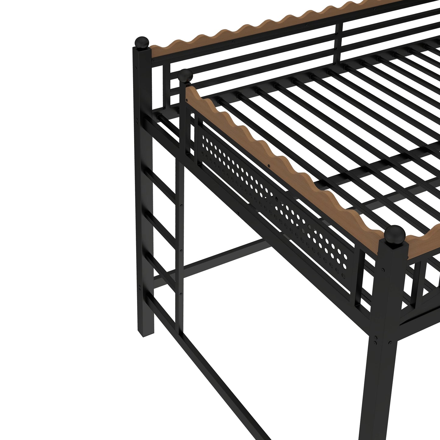 Queen Size Loft Bed with Ladders and Storage