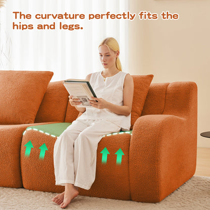 Soft Teddy Fabric Boneless Sofa