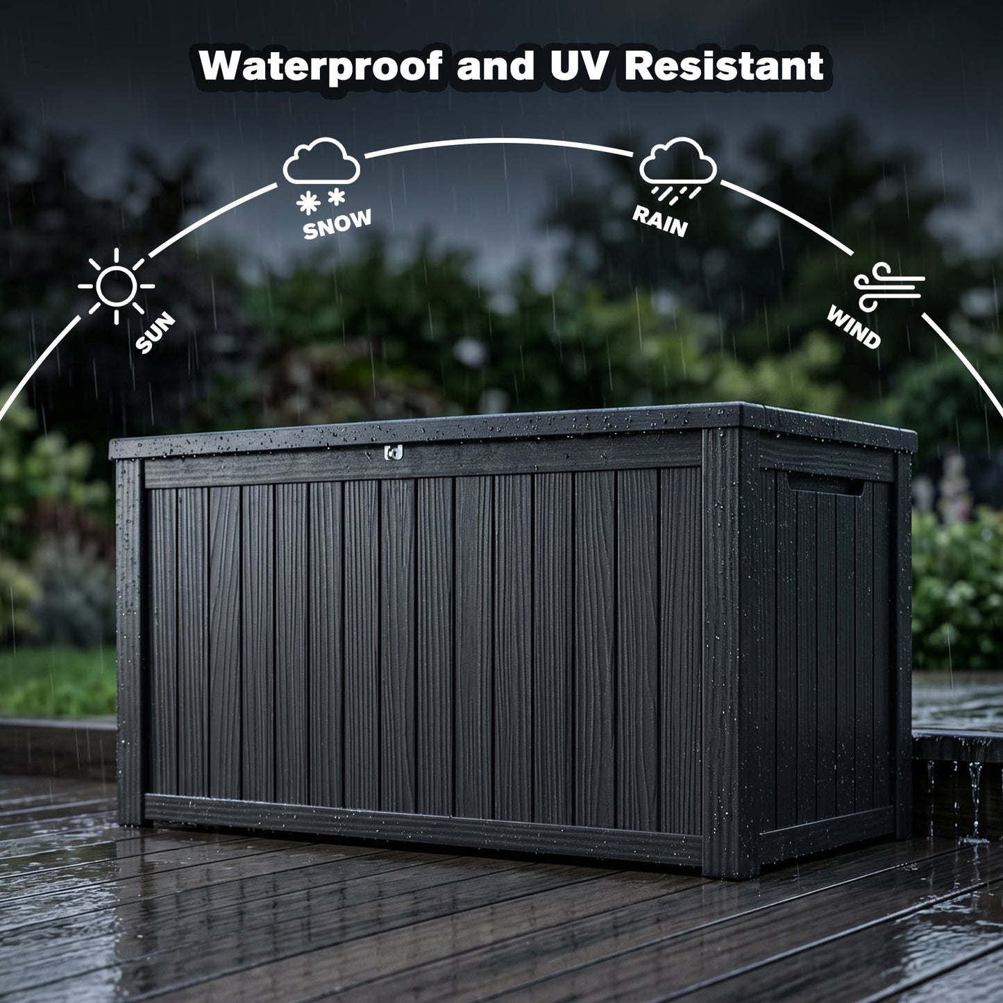 180 Gallon Large Outdoor Storage XXL Deck Box for Patio Furniture