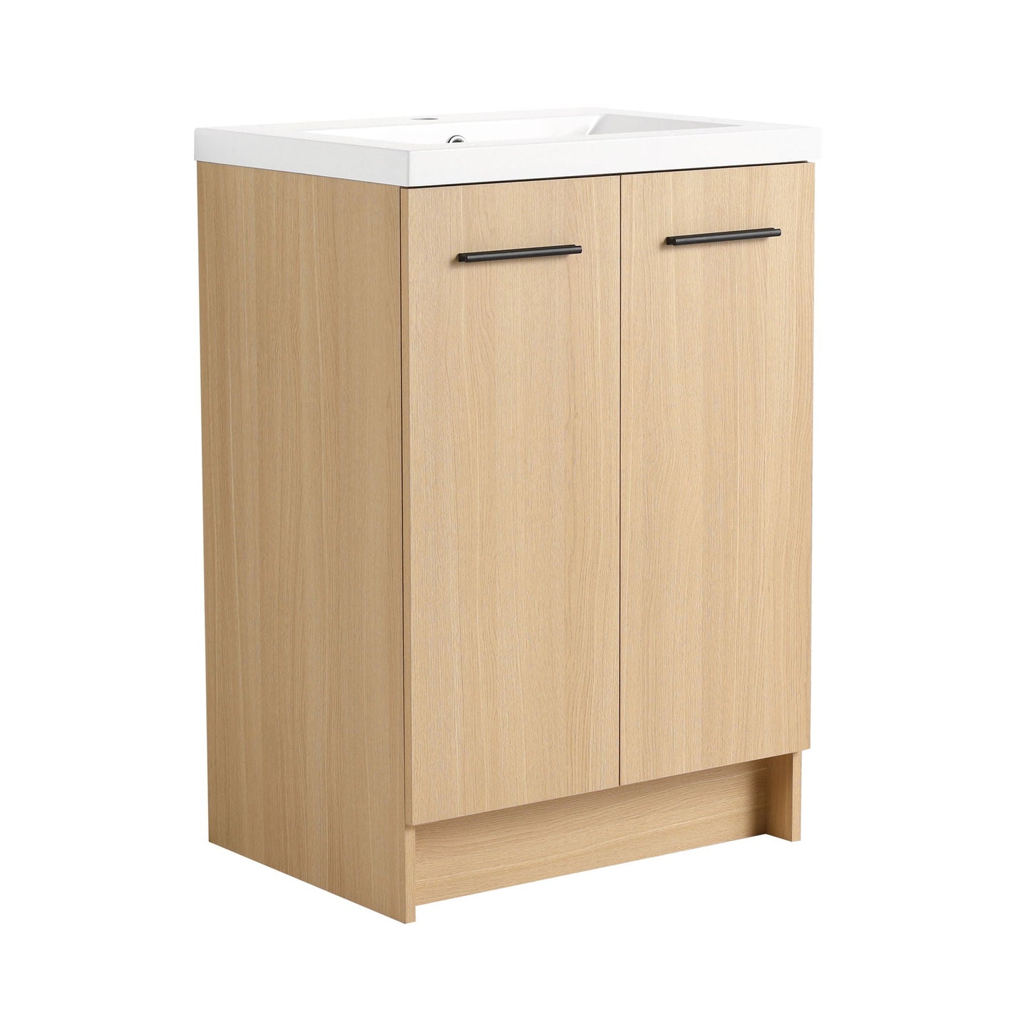 Floating Bathroom Vanity With Sink, Wall Mounted Double Door Storage