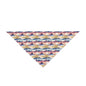 Watercolor Horizon Stripes in Dusk and Seafoam - Pet Bandana Pet Zen