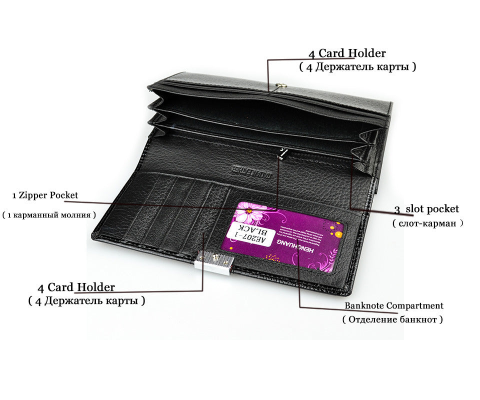 Women's leather wallet coin purse