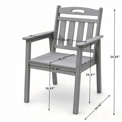 HDPE Outdoor Terrace Dining Chair Set