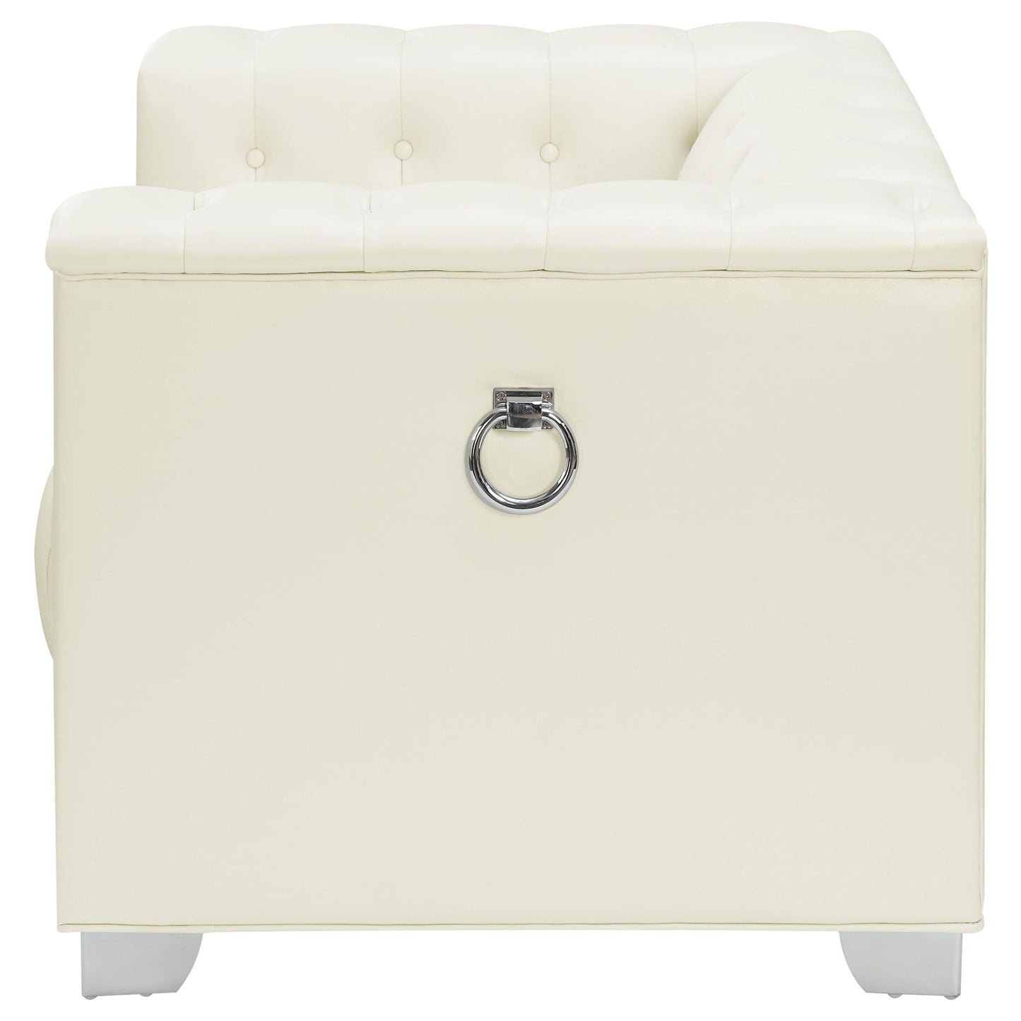 Earline - Upholstered Track Arm Accent Chair - White