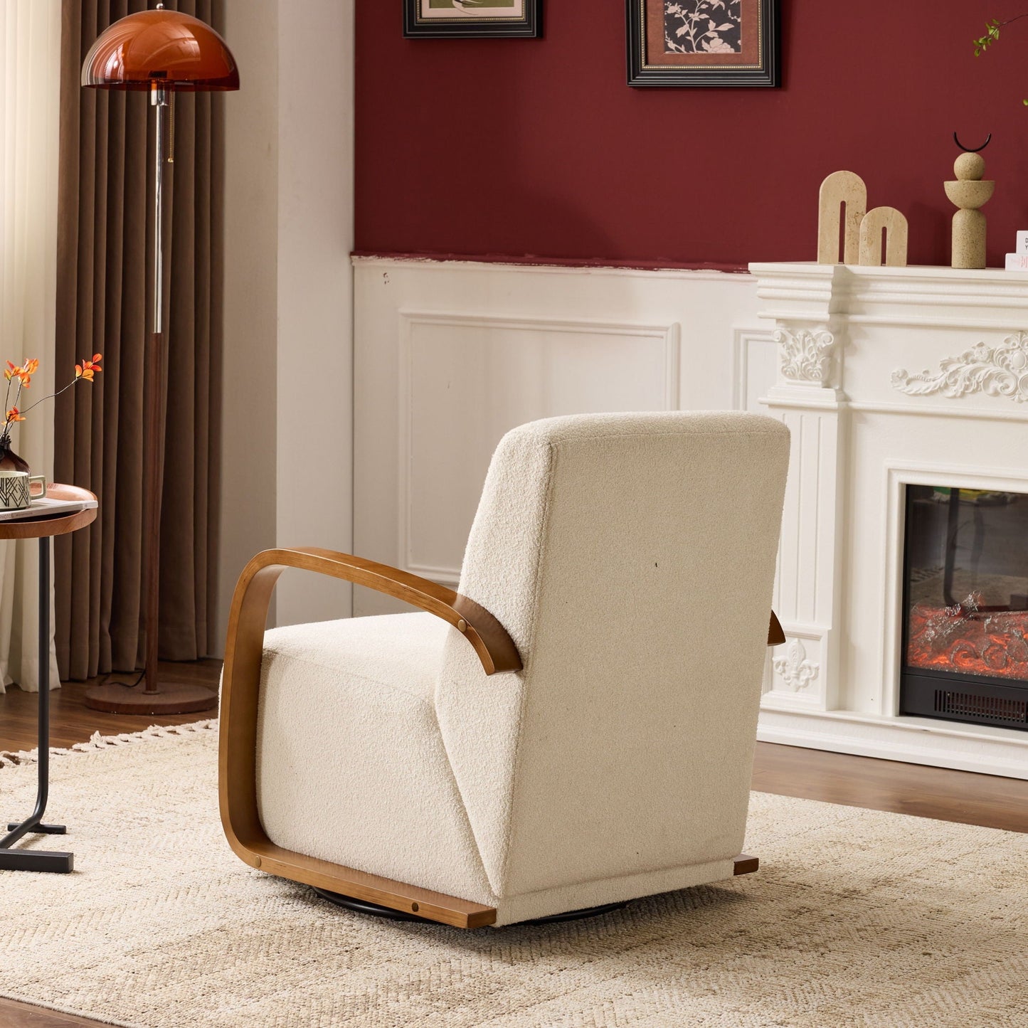 Swivel Accent Rotatable Ergonomic Single Chair For Living Room