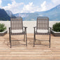 Brown 2-Piece Folding Chair, No Assembly Required