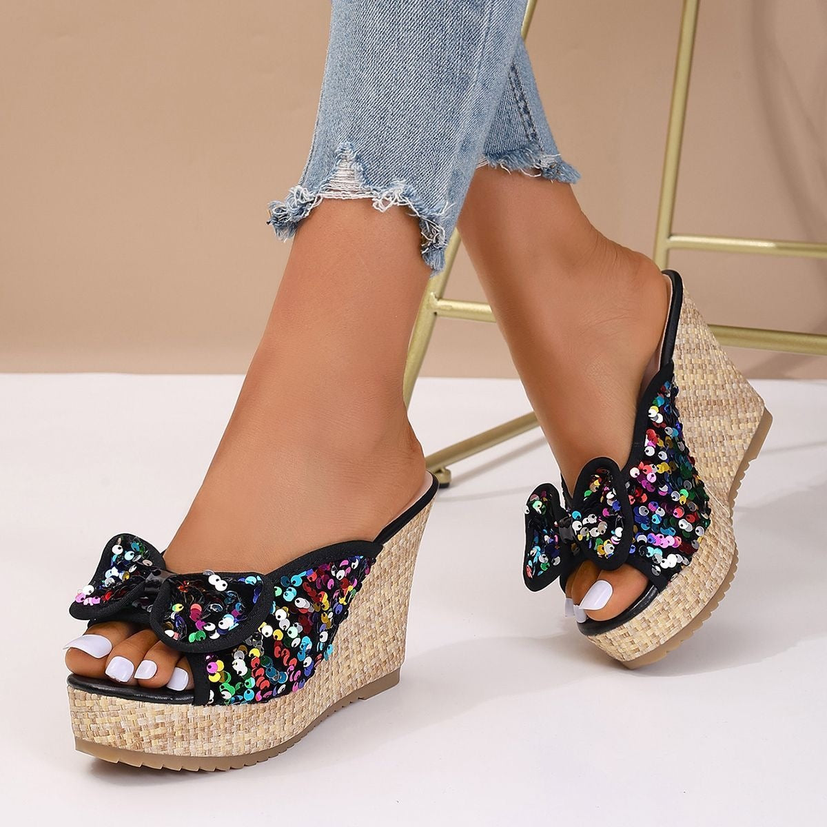 New Stylish Casual Versatile Slip-on Elevating Sandals With An Elegant Touch