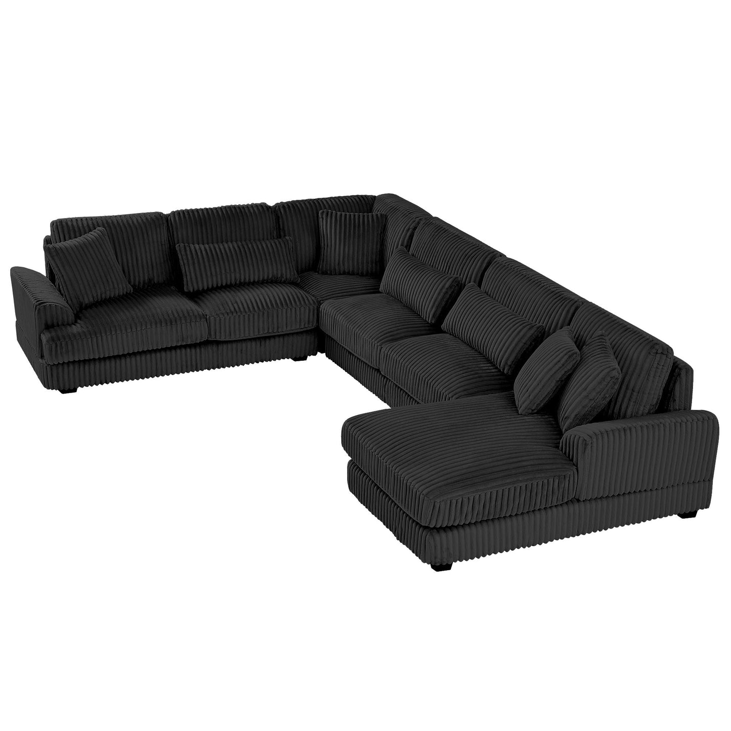 Oversized Sectional Sofa U - Shaped Sofa Couch Modern Sofa Upholstered In Soft With A Chaise Lounge For Living Room